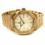 Audemars Piguet Royal Oak 33mm Rose Gold with Silver Dial Lady Watch Replica