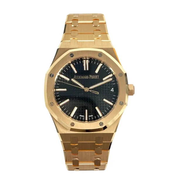Audemars Piguet Royal Oak 41mm Rose Gold with Black Dial Replica