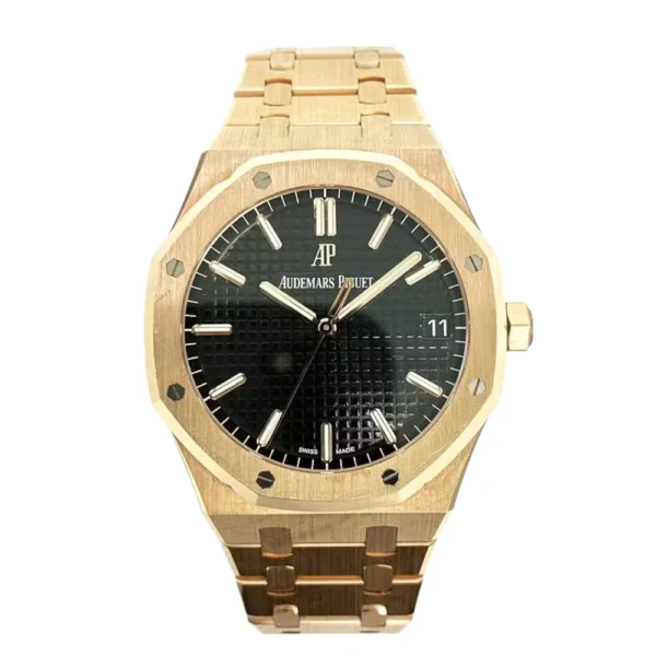 Audemars Piguet Royal Oak 41mm Rose Gold with Black Dial Replica