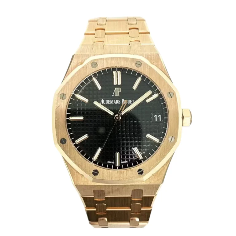 Audemars Piguet Royal Oak 41mm Rose Gold with Black Dial Replica