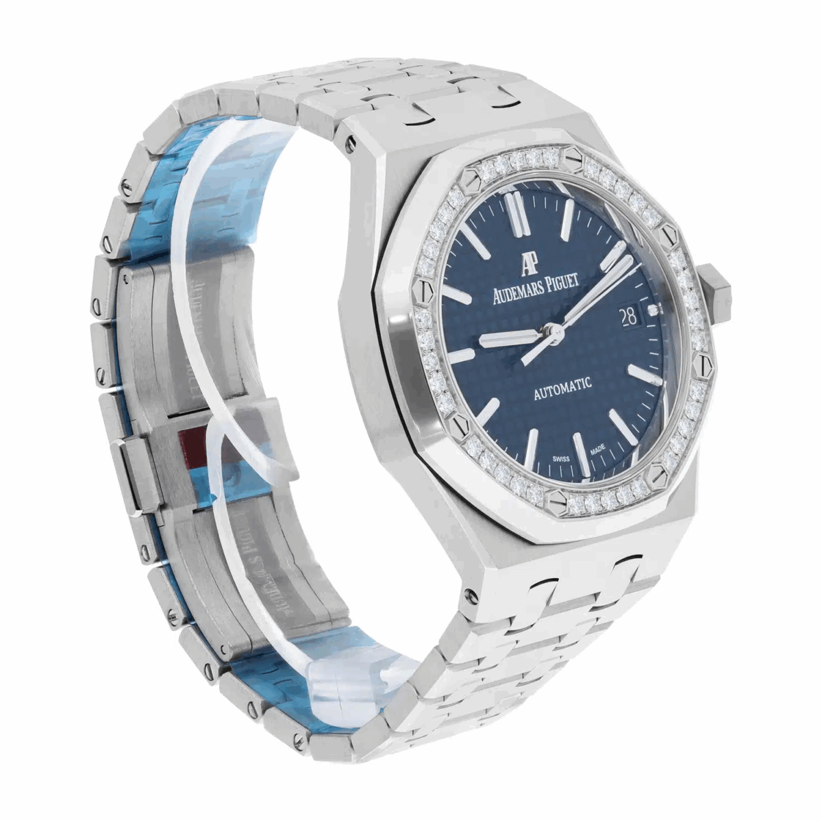 Audemars Piguet Royal Oak Automatic Factory Diamond Bezel Blue Dial 37mm Watch Replica