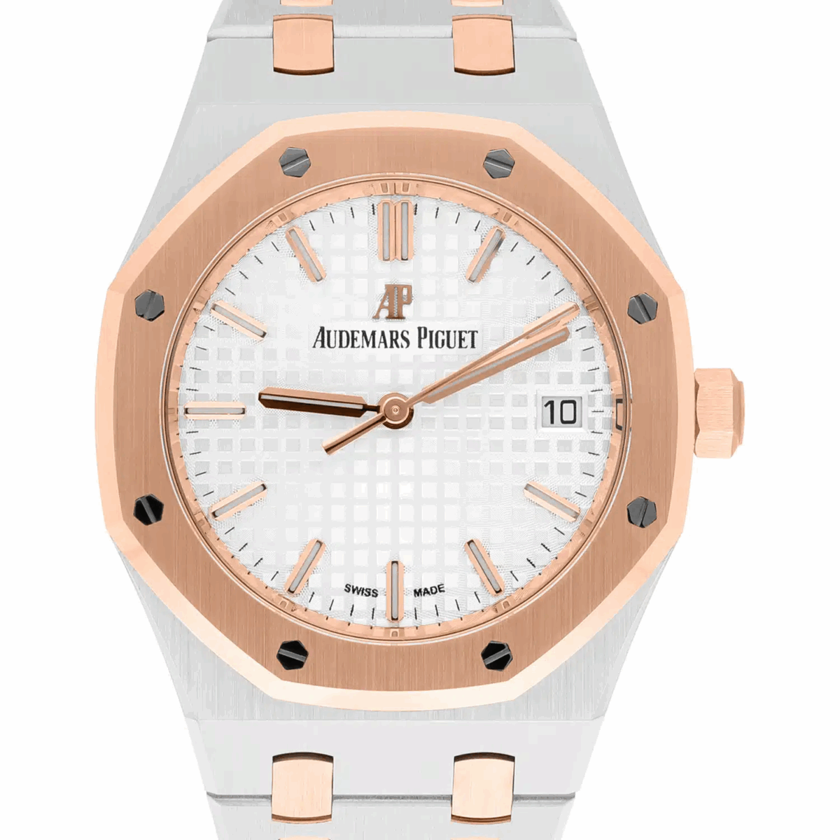 Audemars Piguet Royal Oak Automatic Silver Dial Stainless Steel and 18kt Rose Gold Watch Replica