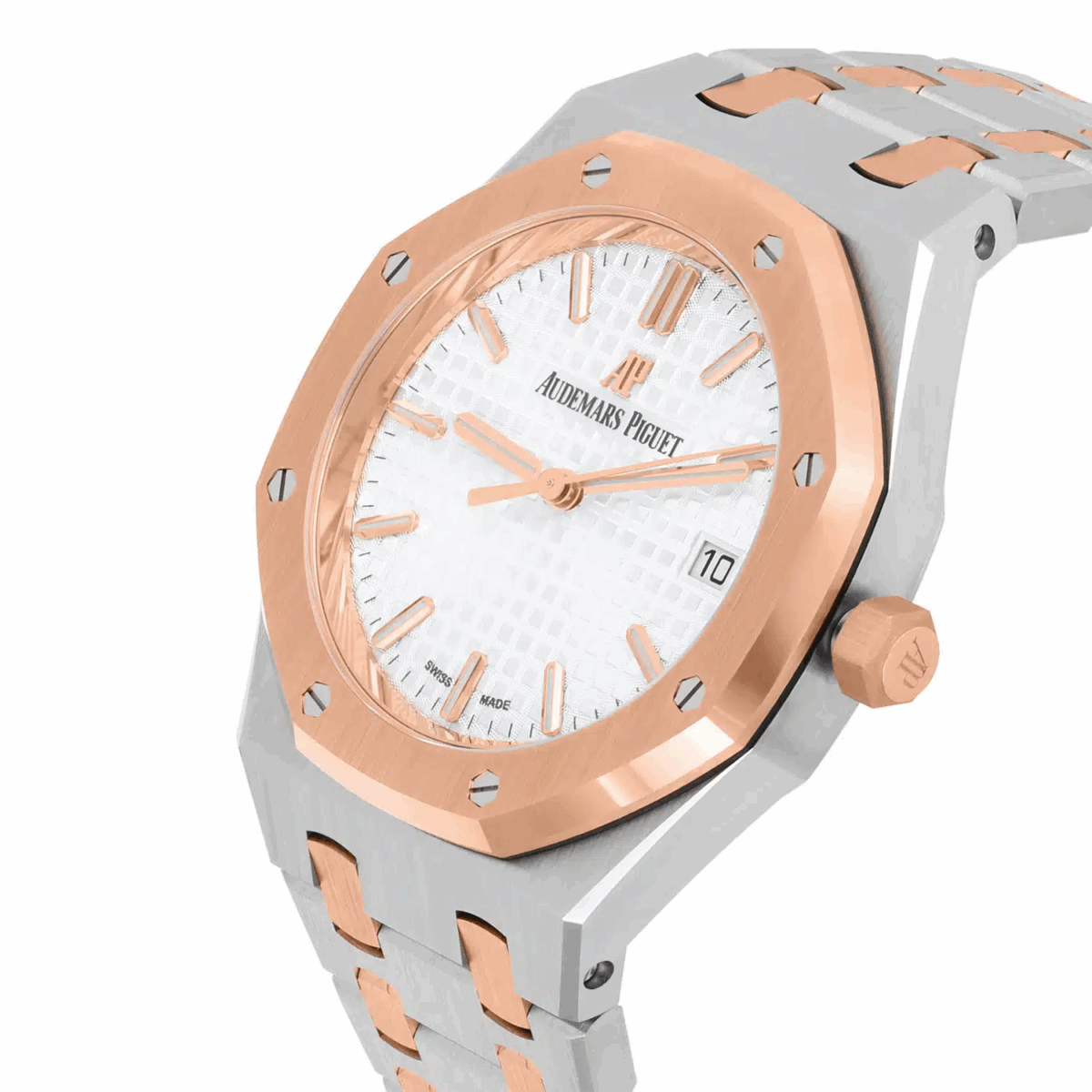 Audemars Piguet Royal Oak Automatic Silver Dial Stainless Steel and 18kt Rose Gold Watch Replica