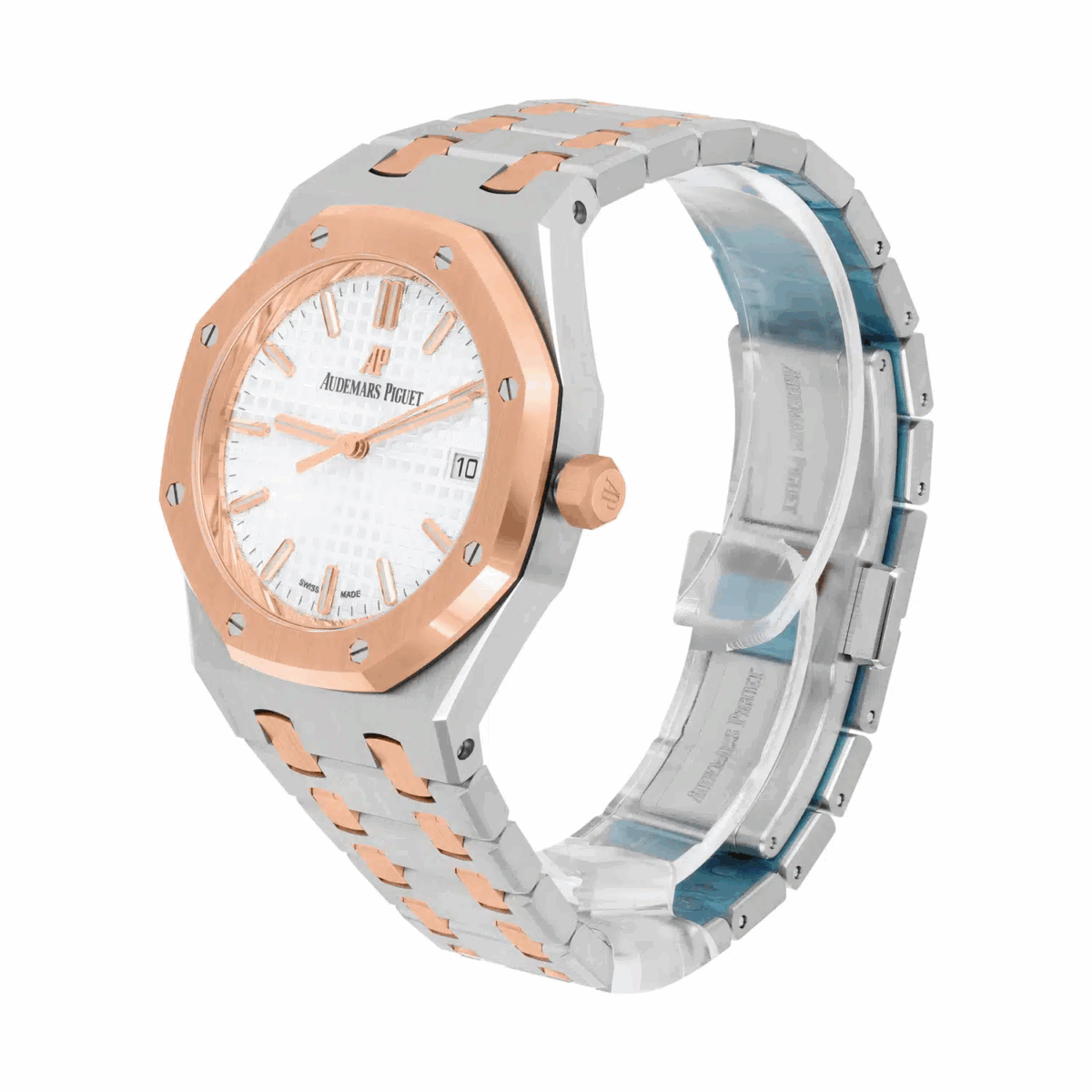 Audemars Piguet Royal Oak Automatic Silver Dial Stainless Steel and 18kt Rose Gold Watch Replica