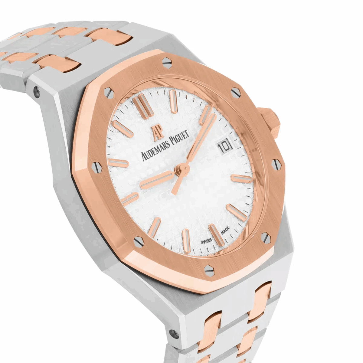 Audemars Piguet Royal Oak Automatic Silver Dial Stainless Steel and 18kt Rose Gold Watch Replica