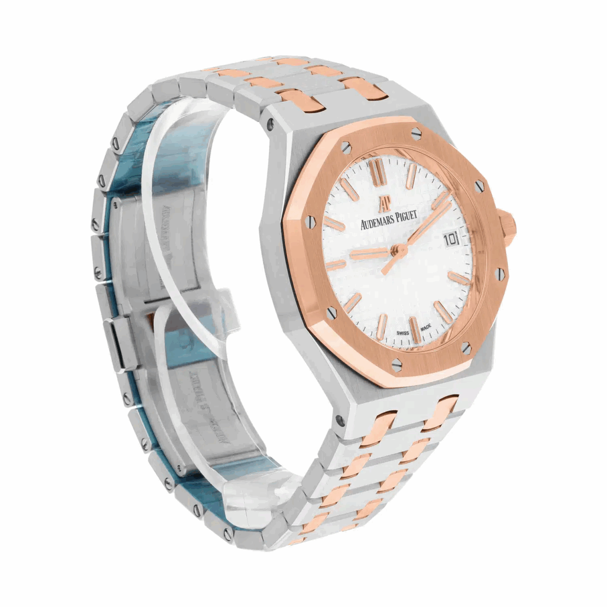 Audemars Piguet Royal Oak Automatic Silver Dial Stainless Steel and 18kt Rose Gold Watch Replica