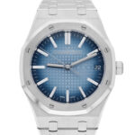 Audemars Piguet Royal Oak Blue Index Dial White Gold Replica