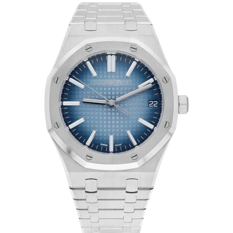 Audemars Piguet Royal Oak Blue Index Dial White Gold Replica
