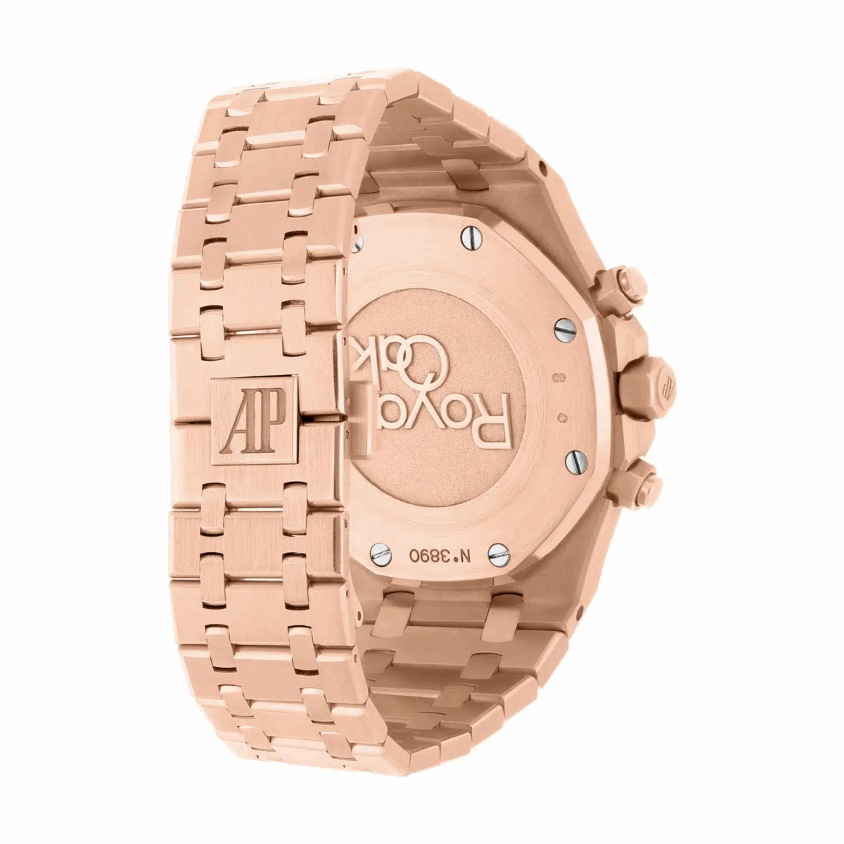 Audemars Piguet Royal Oak Chrono Rose Gold Black Mens Watch Replica