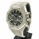 Audemars Piguet Royal Oak Chrono White Gold Watch Black Dial Replica