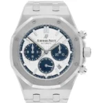 Audemars Piguet Royal Oak Chronograph Automatic Silver Dial Blue Subdials Stainless Steel Watch Replica