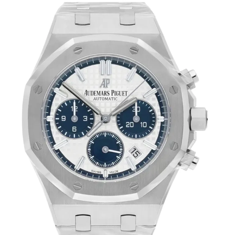 Audemars Piguet Royal Oak Chronograph Automatic Silver Dial Blue Subdials Stainless Steel Watch Replica