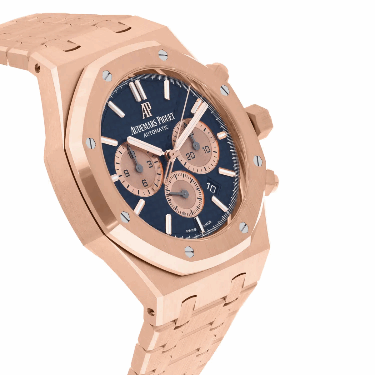 Audemars Piguet Royal Oak Chronograph Blue Rose Gold Watch Replica