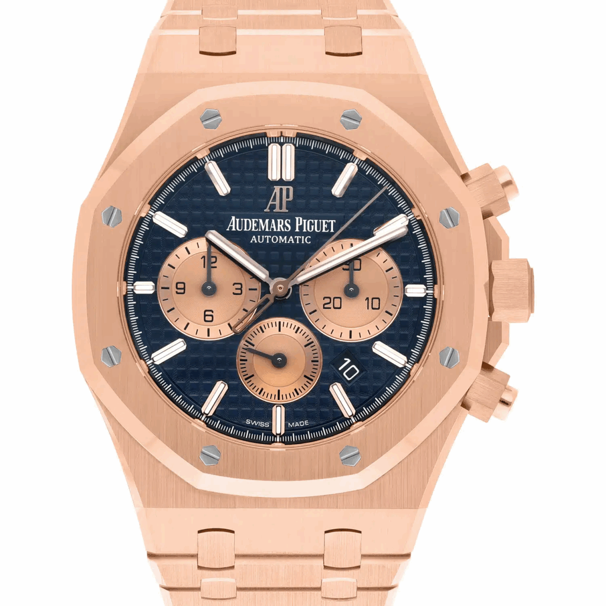 Audemars Piguet Royal Oak Chronograph Blue Rose Gold Watch Replica