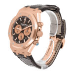 Audemars Piguet Royal Oak Chronograph Chocolate Dial Brown Leather Rose Gold Watch Replica