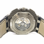 Audemars Piguet Royal Oak Chronograph Titanium with Black Leather Watch Grey Dial Replica