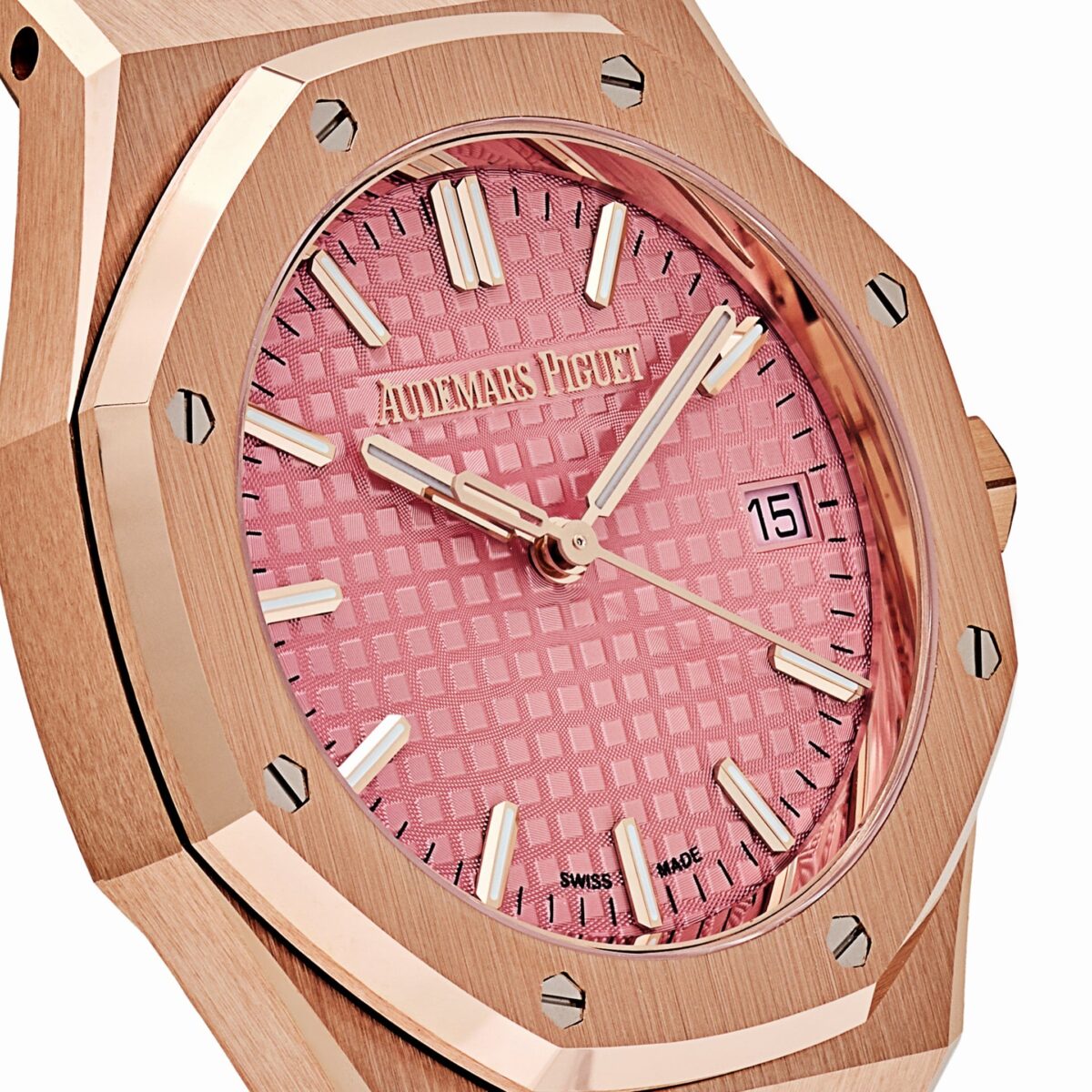 Audemars Piguet Royal Oak Ladies Rose Gold Pink Dial Replica
