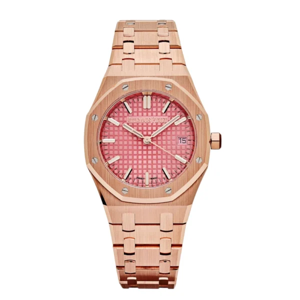 Audemars Piguet Royal Oak Ladies Rose Gold Pink Dial Replica