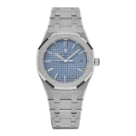 Audemars Piguet Royal Oak Ladies Selfwinding Frosted White Gold Light Blue Dial Replica