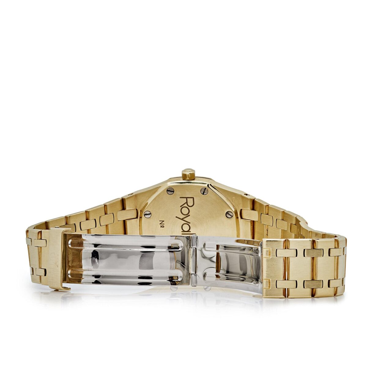 Audemars Piguet Royal Oak Ladies Yellow Gold Champagne Diamond Bezel Diamond Dial Replica