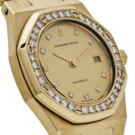 Audemars Piguet Royal Oak Ladies Yellow Gold Champagne Diamond Bezel Diamond Dial Replica