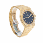 Audemars Piguet Royal Oak Lady 33 Blue Dial Yellow Gold Diamond Replica