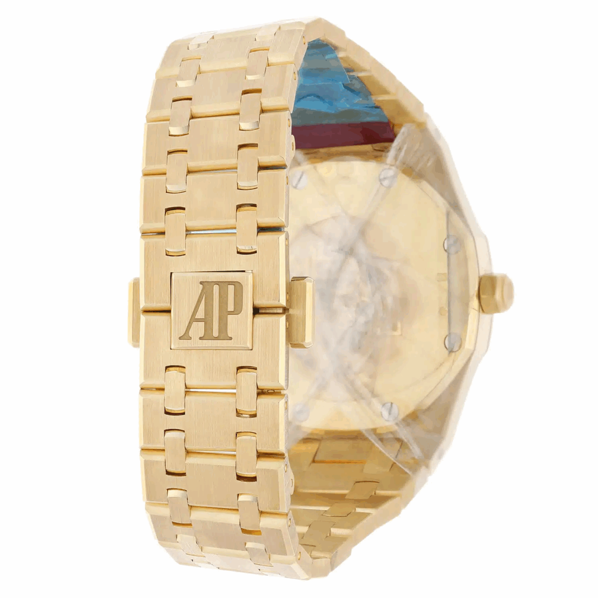 Audemars Piguet Royal Oak Lady 33 Blue Dial Yellow Gold Diamond Replica
