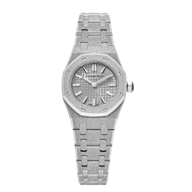 Audemars Piguet Royal Oak Mini Frosted White Gold Grey Dial Replica