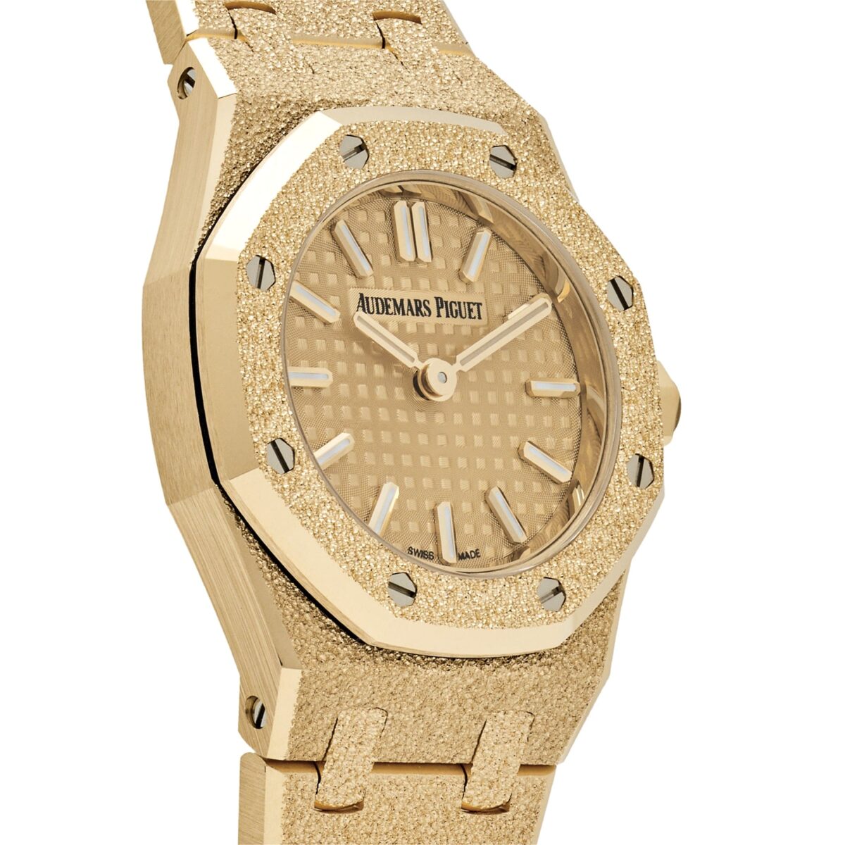 Audemars Piguet Royal Oak Mini Frosted Yellow Gold Quartz Replica