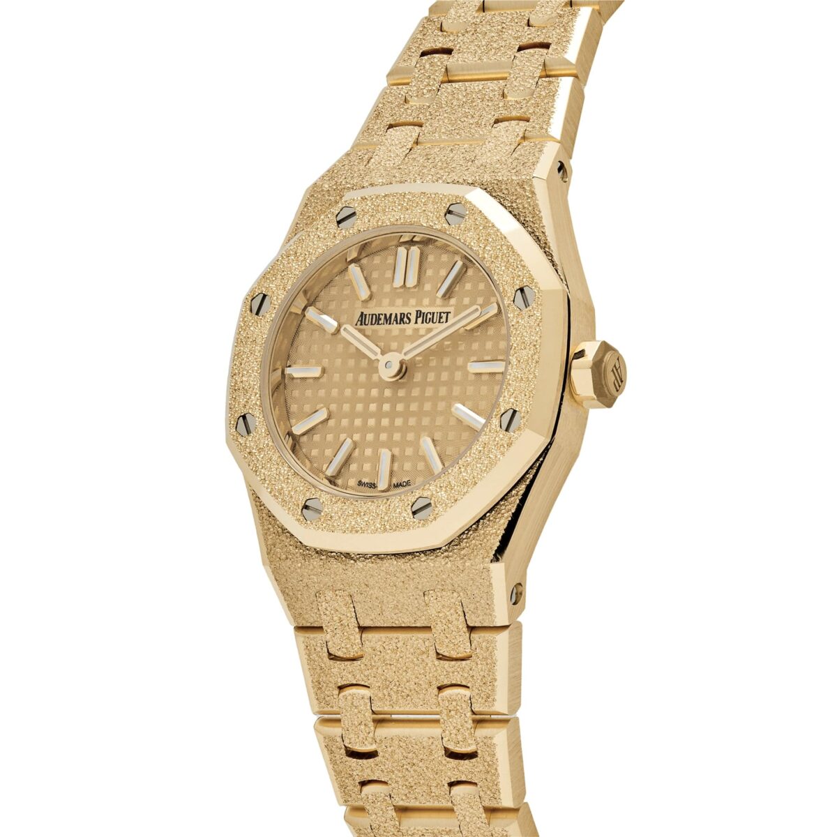 Audemars Piguet Royal Oak Mini Frosted Yellow Gold Quartz Replica