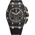 Audemars Piguet Royal Oak Offshore Chronograph Black Ceramic Yellow Gold Black Dial Replica