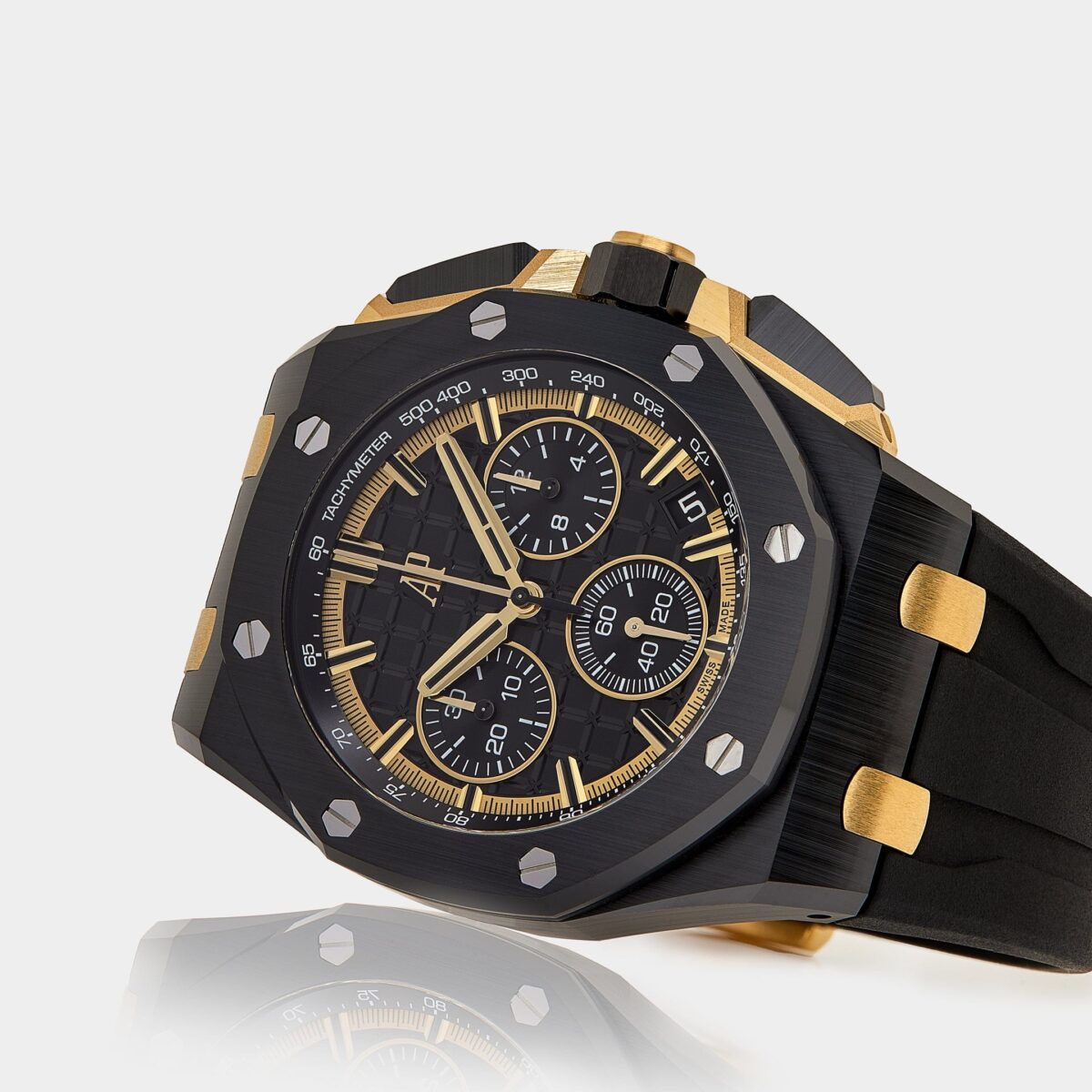 Audemars Piguet Royal Oak Offshore Chronograph Black Ceramic Yellow Gold Black Dial Replica