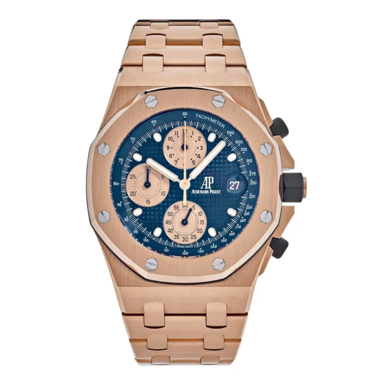 Audemars Piguet Royal Oak Offshore Chronograph Brick Rose Gold Blue Dial Replica