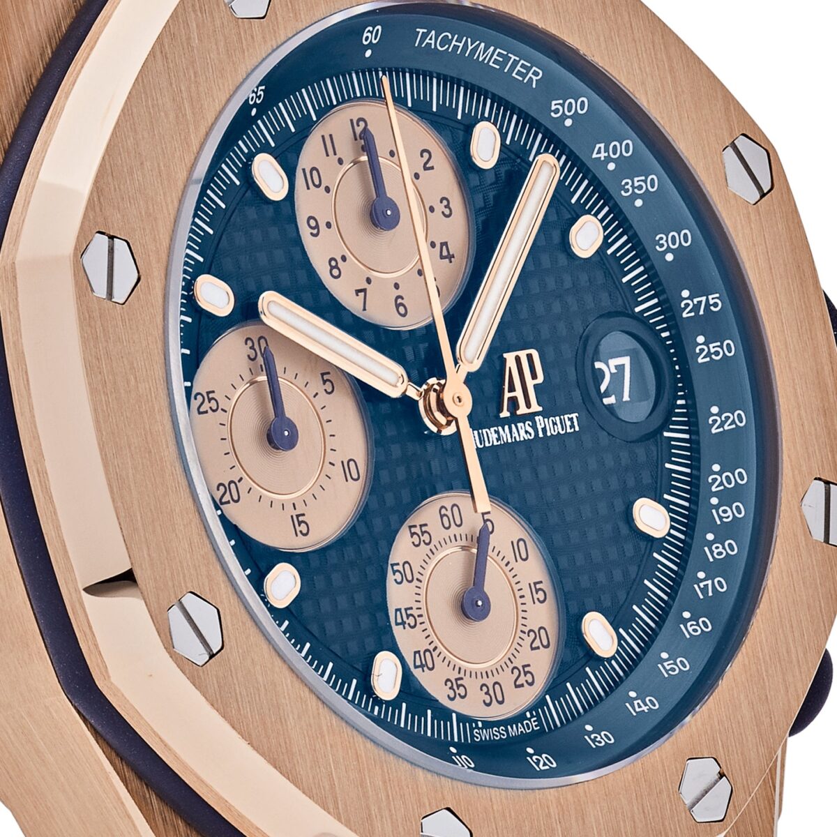 Audemars Piguet Royal Oak Offshore Chronograph Brick Rose Gold Blue Dial Replica
