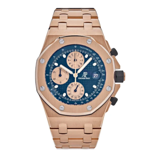 Audemars Piguet Royal Oak Offshore Chronograph Brick Rose Gold Blue Dial Replica