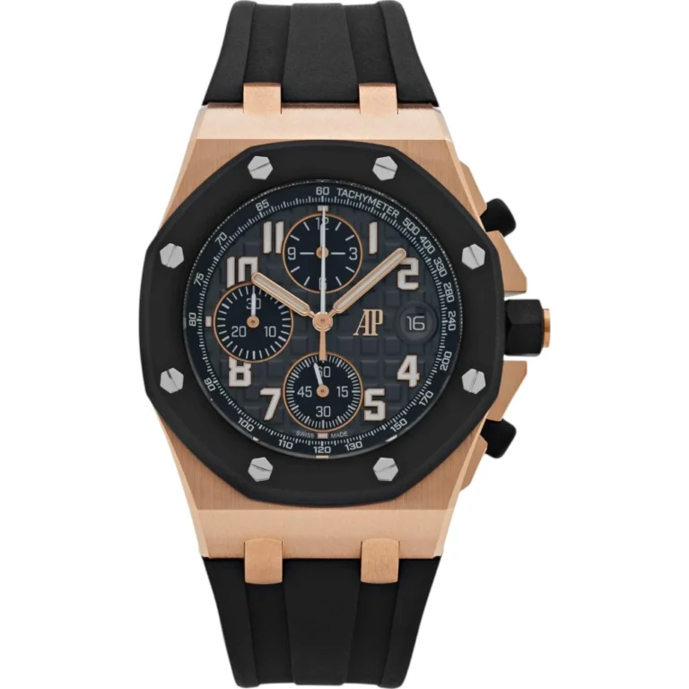 Audemars Piguet Royal Oak Offshore Chronograph Rose Gold Black Dial Replica