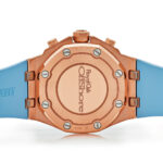 Audemars Piguet Royal Oak Offshore Chronograph Rose Gold Blue Dial Diamond Bezel Replica