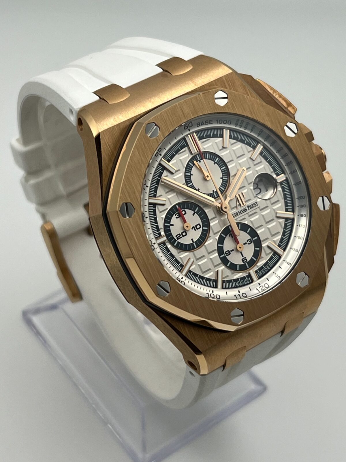 Audemars Piguet Royal Oak Offshore Chronograph Summer Byblos Edition Rose Gold White Dial Limited Edition Replica