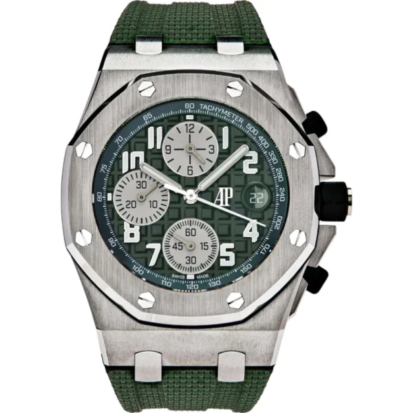 Audemars Piguet Royal Oak Offshore Chronograph Titanium Green Dial Replica