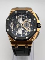 Audemars Piguet Royal Oak Offshore Chronograph Tourbillon Rose Gold Black Dial Replica