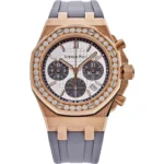 Audemars Piguet Royal Oak Offshore Ladies Rose Gold Diamond Bezel Silver Dial Replica