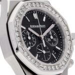 Audemars Piguet Royal Oak Offshore Lady Stainless Steel Black Dial Diamond Bezel Replica