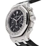 Audemars Piguet Royal Oak Offshore Lady Stainless Steel Black Dial Diamond Bezel Replica