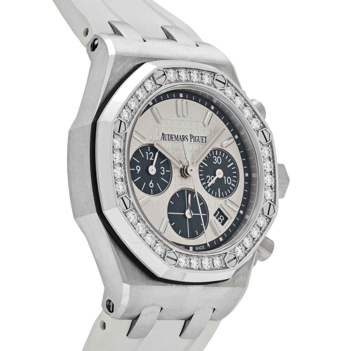 Audemars Piguet Royal Oak Offshore Stainless Steel Silver Dial Diamond Bezel Replica