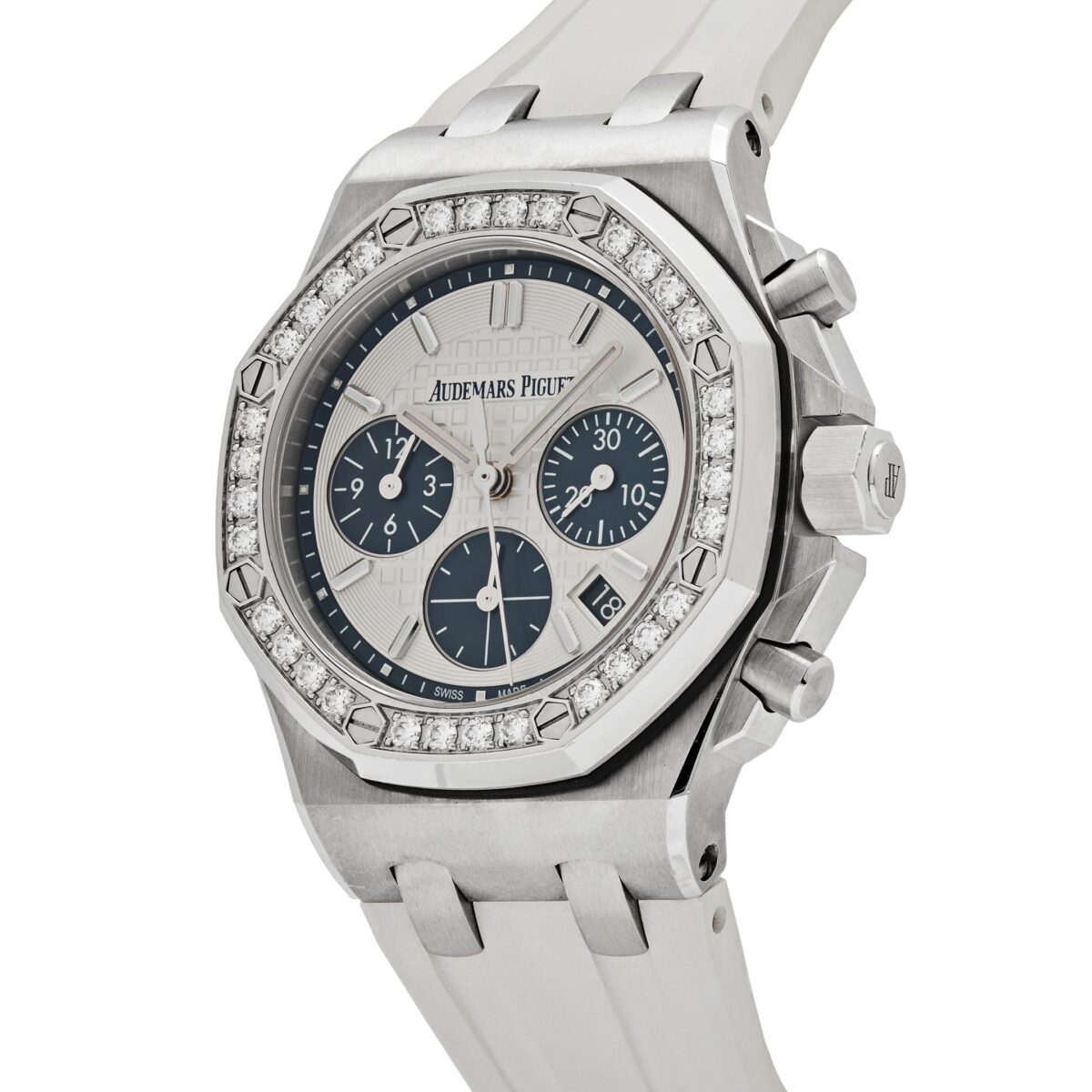 Audemars Piguet Royal Oak Offshore Stainless Steel Silver Dial Diamond Bezel Replica