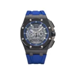 Audemars Piguet Royal Oak Offshore Tourbillon Chronograph Black Ceramic Open worked Dial Replica