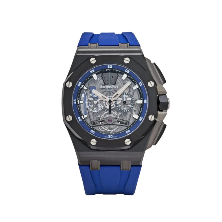 Audemars Piguet Royal Oak Offshore Tourbillon Chronograph Black Ceramic Open worked Dial Replica