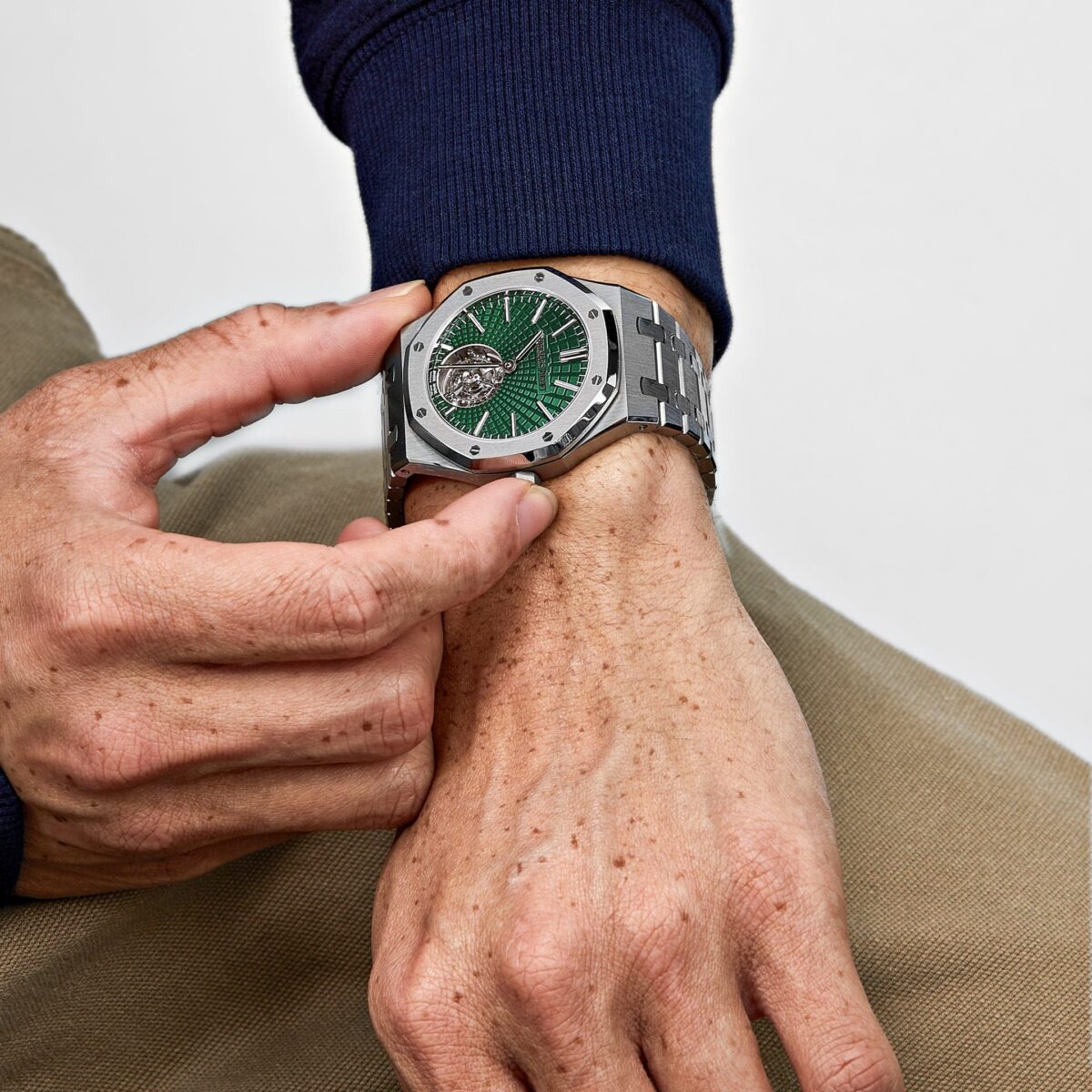 Audemars Piguet Royal Oak Selfwinding Flying Tourbillon Green Dial Limited Edition Replica