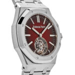 Audemars Piguet Royal Oak Selfwinding Flying Tourbillon Red Burgundy Stainless Steel Replica