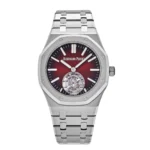 Audemars Piguet Royal Oak Selfwinding Flying Tourbillon Red Burgundy Stainless Steel Replica